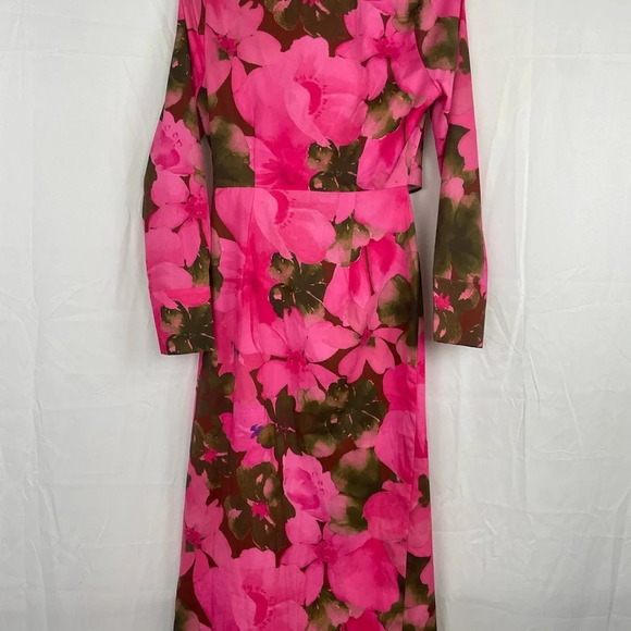 NWT Vestique Jacqueline Floral Pink Midi Dress Size Small - Picture 16 of 16